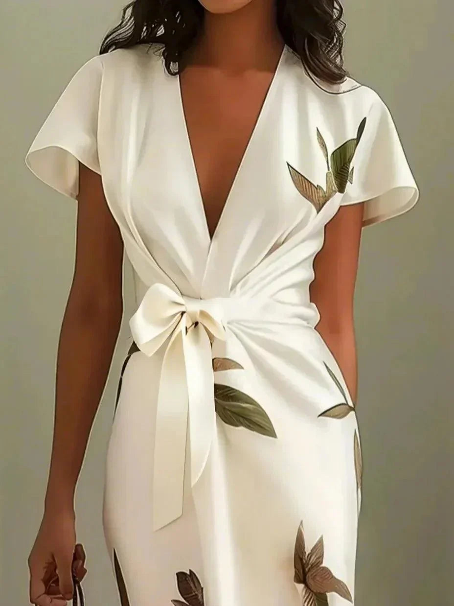 Amelia | Robe portefeuille élégante à fleurs