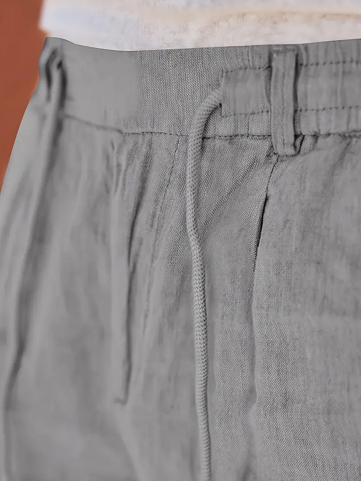 MAISON LUMIÈRE | PANTALONS LARGES EN LIN AVEC CORDON