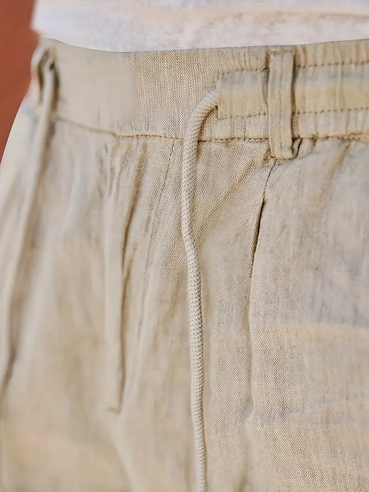 MAISON LUMIÈRE | PANTALONS LARGES EN LIN AVEC CORDON