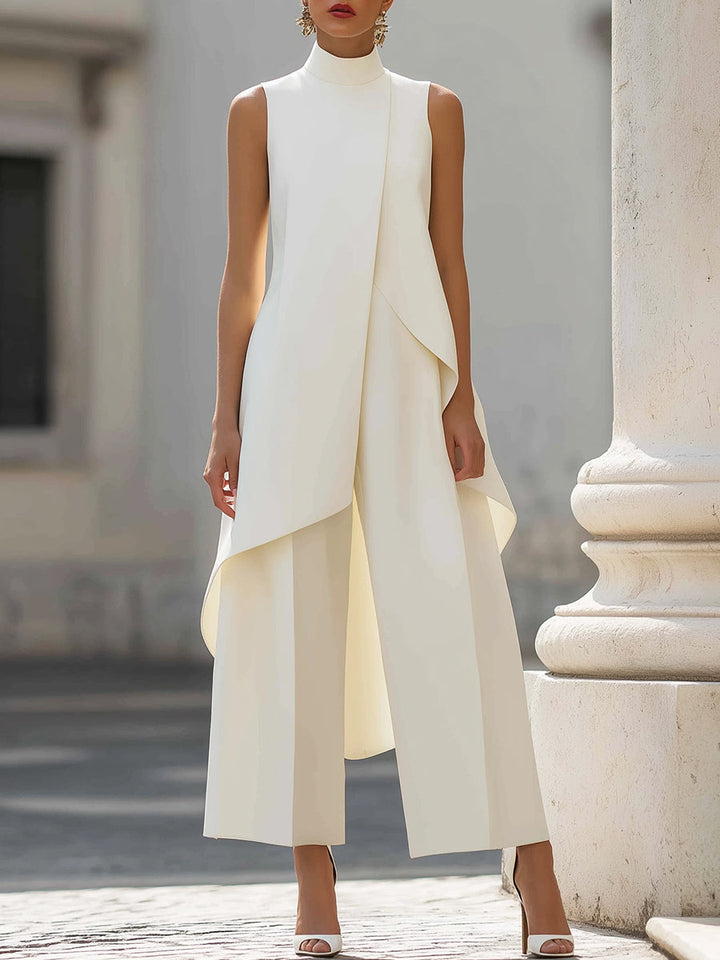 Catalina | Ensemble femme à col montant et pantalon palazzo