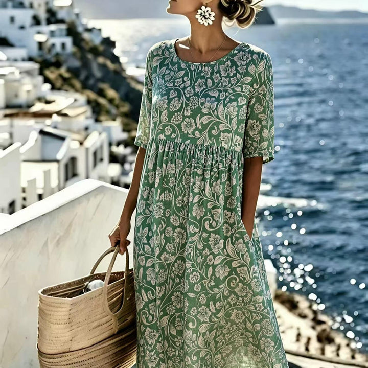Amelia™ - Robe midi d'été élégante à fleurs