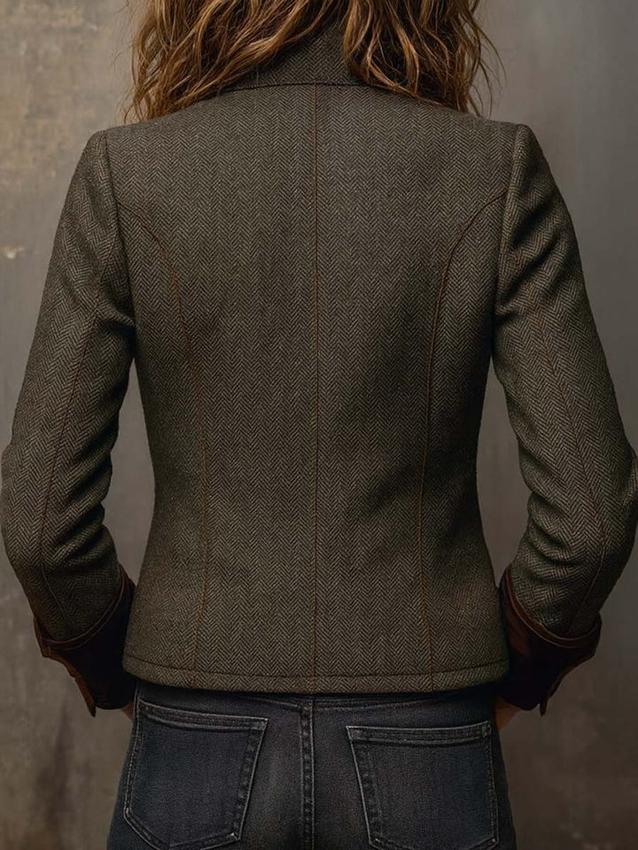 Rowena | Blazer à liseré contrastant à chevrons