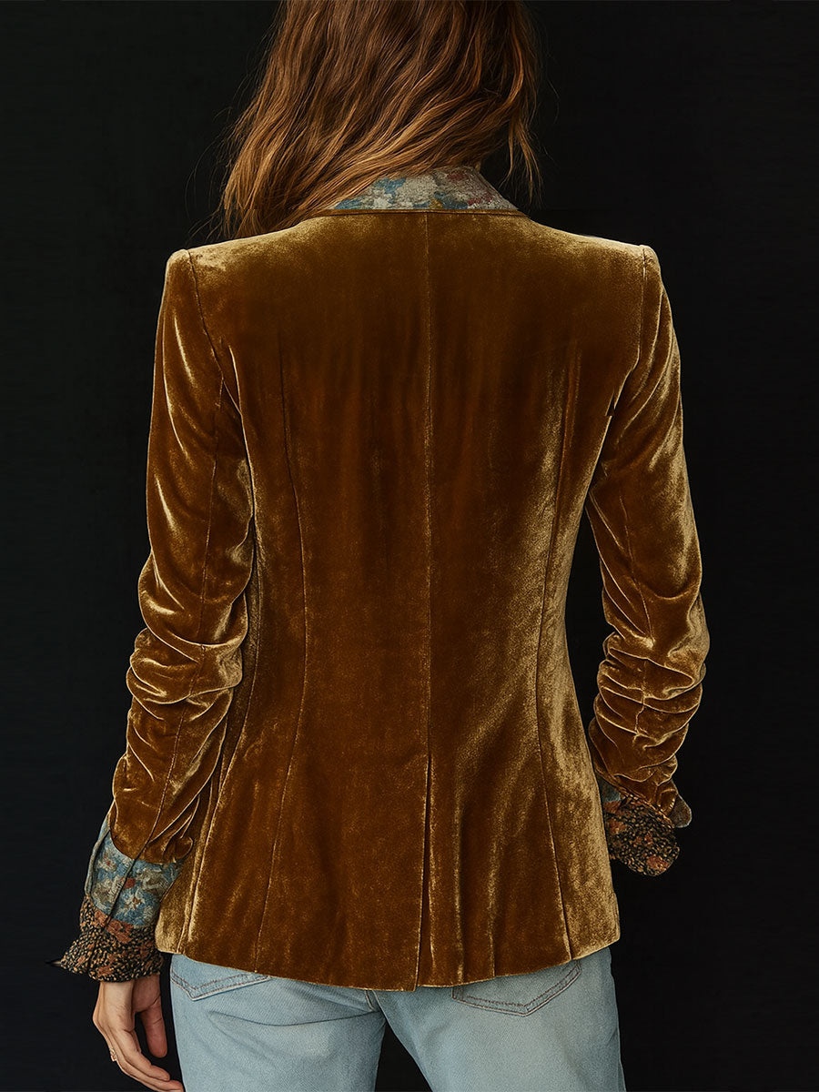 Rosamund | Blazer vintage à patchwork floral