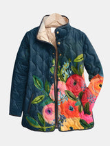 MAISON LUMIÈRE | Veste Matelassée Fleurs Peintes Camille