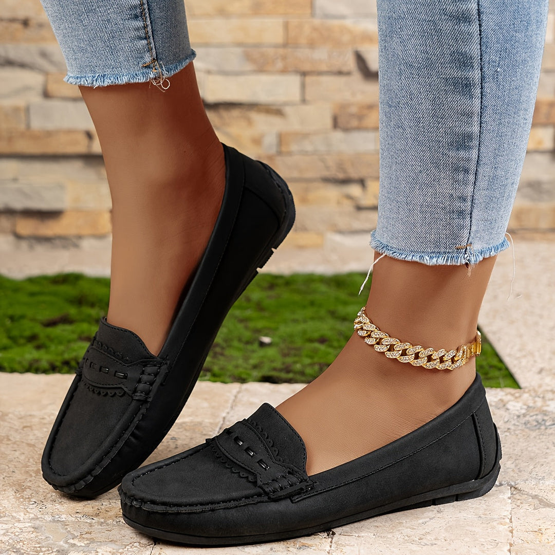 MAISON LUMIÈRE | Mocassins Effet Daim Festonnés Marie