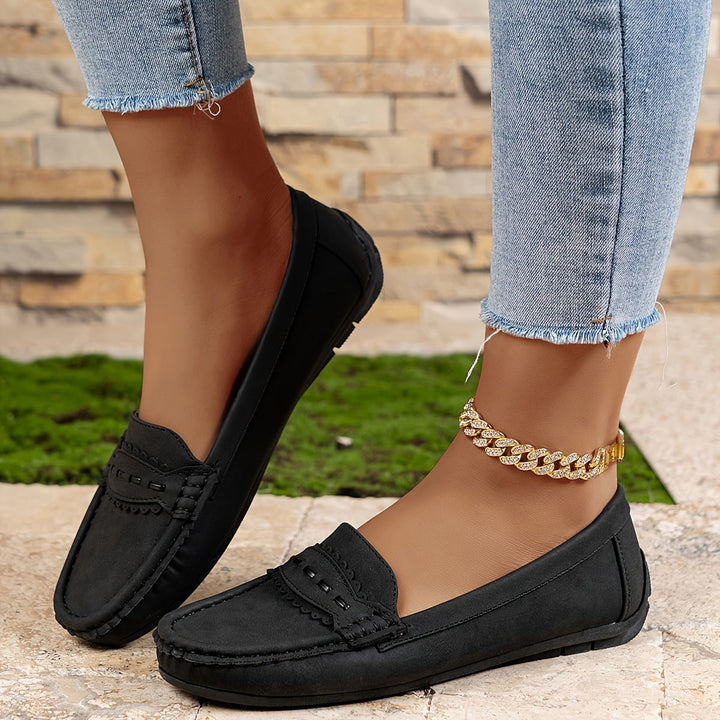 MAISON LUMIÈRE | Mocassins Effet Daim Festonnés Marie