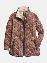MAISON LUMIÈRE | Veste Matelassée Damas Prune Sophie