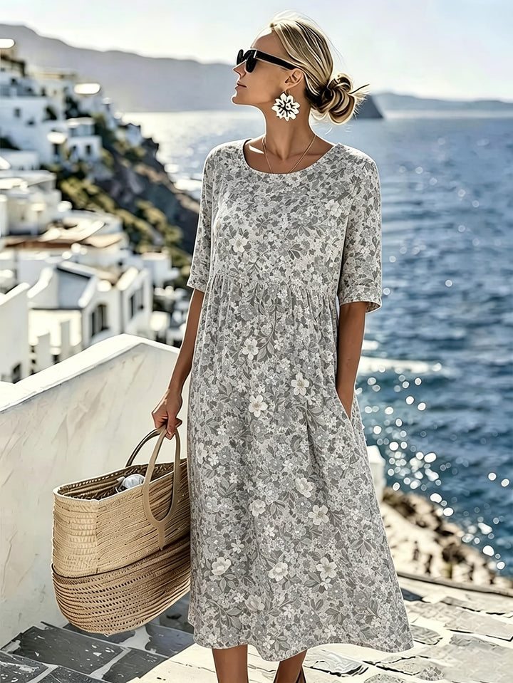 Lily™ - Robe midi d'été élégante à fleurs