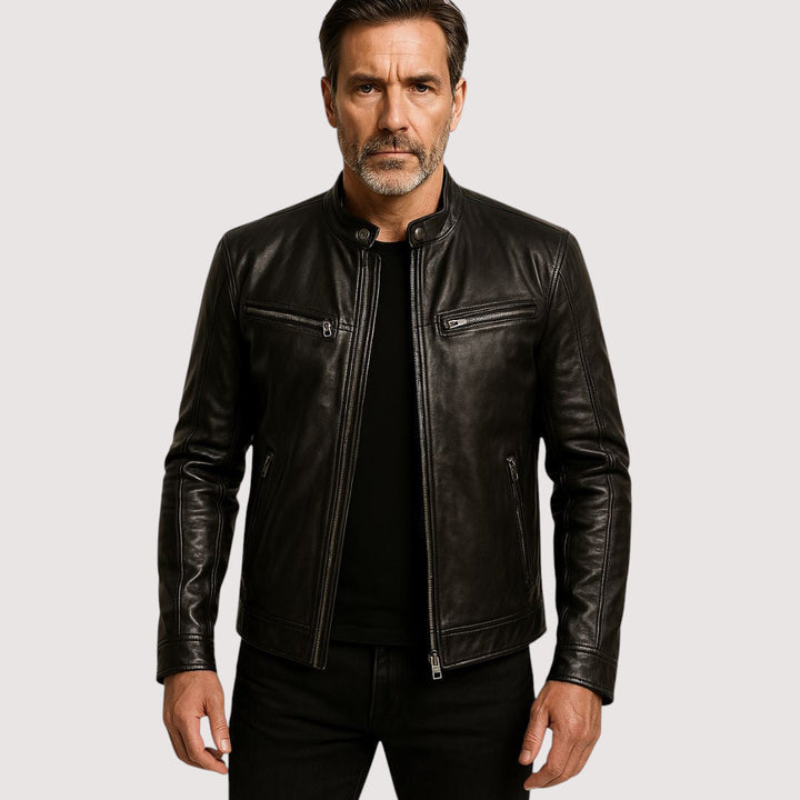 MAISON LUMIÈRE | VESTE EN CUIR HAUT DE GAMME ÉLÉGANTE POUR HOMME