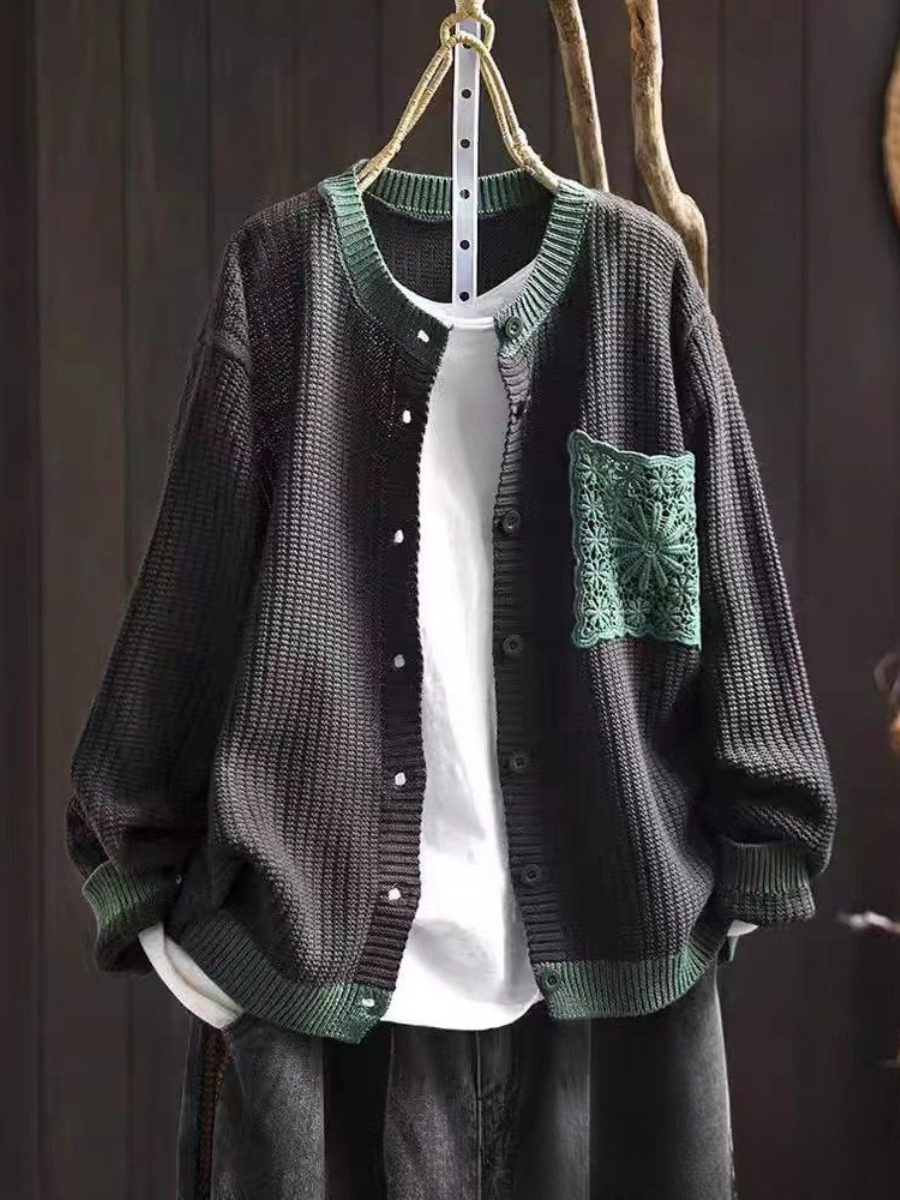 MAISON LUMIÈRE | Cardigan Maille Gaufrée à Poches Sandrine