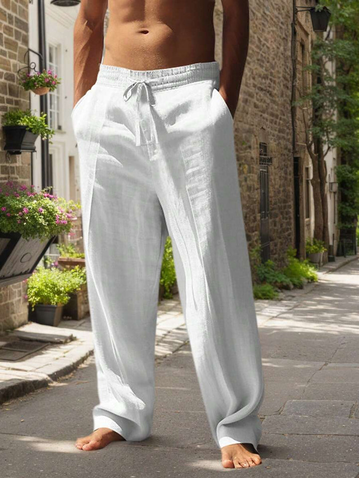 MAISON LUMIÈRE | PANTALON LÉGER EN LIN AVEC CORDON