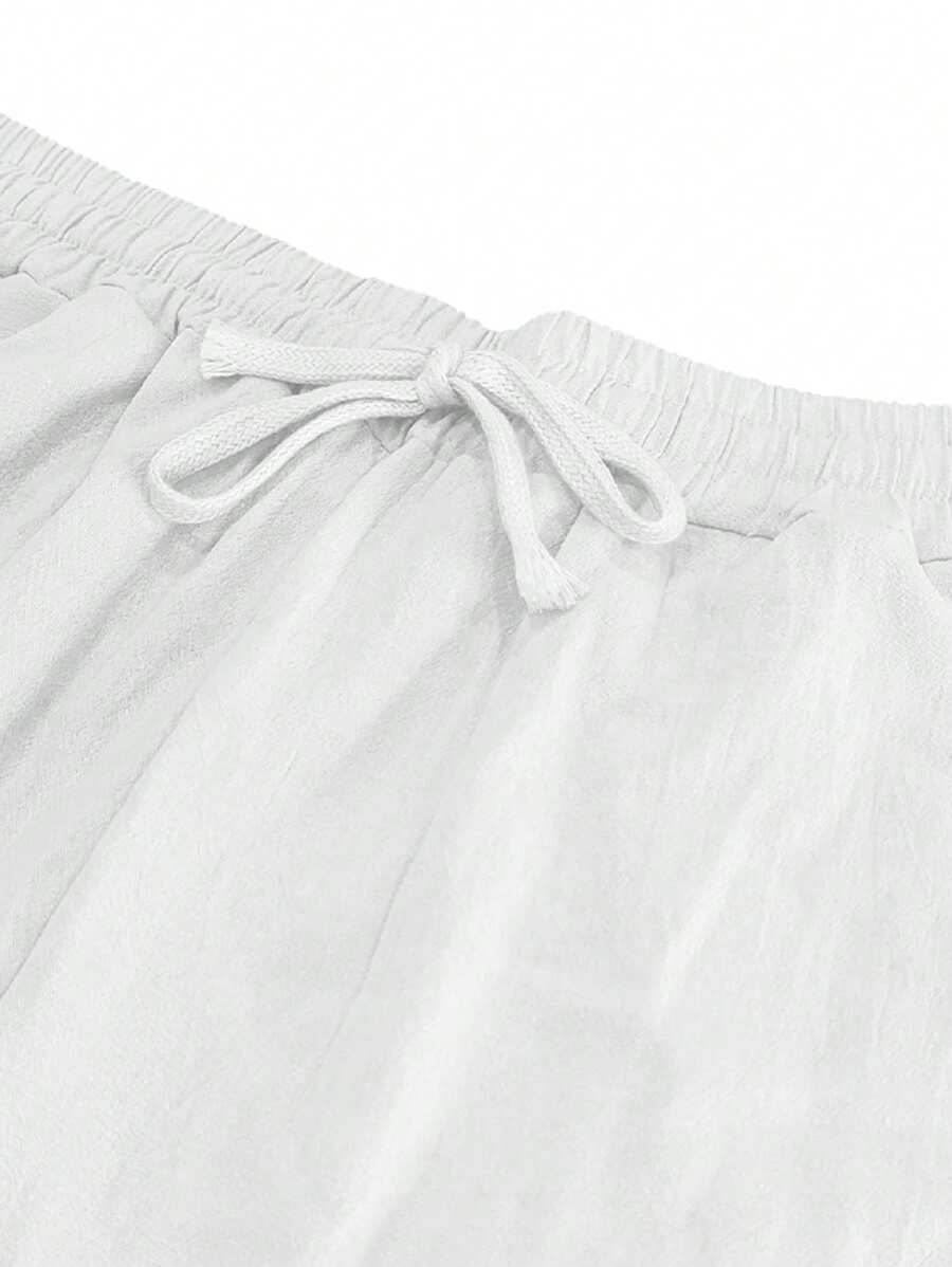 MAISON LUMIÈRE | PANTALON LÉGER EN LIN AVEC CORDON