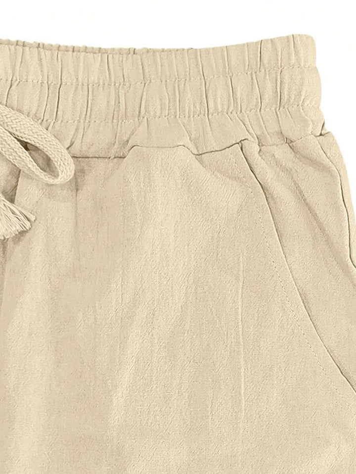 MAISON LUMIÈRE | PANTALON LÉGER EN LIN AVEC CORDON