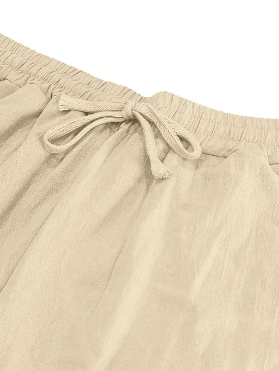 MAISON LUMIÈRE | PANTALON LÉGER EN LIN AVEC CORDON