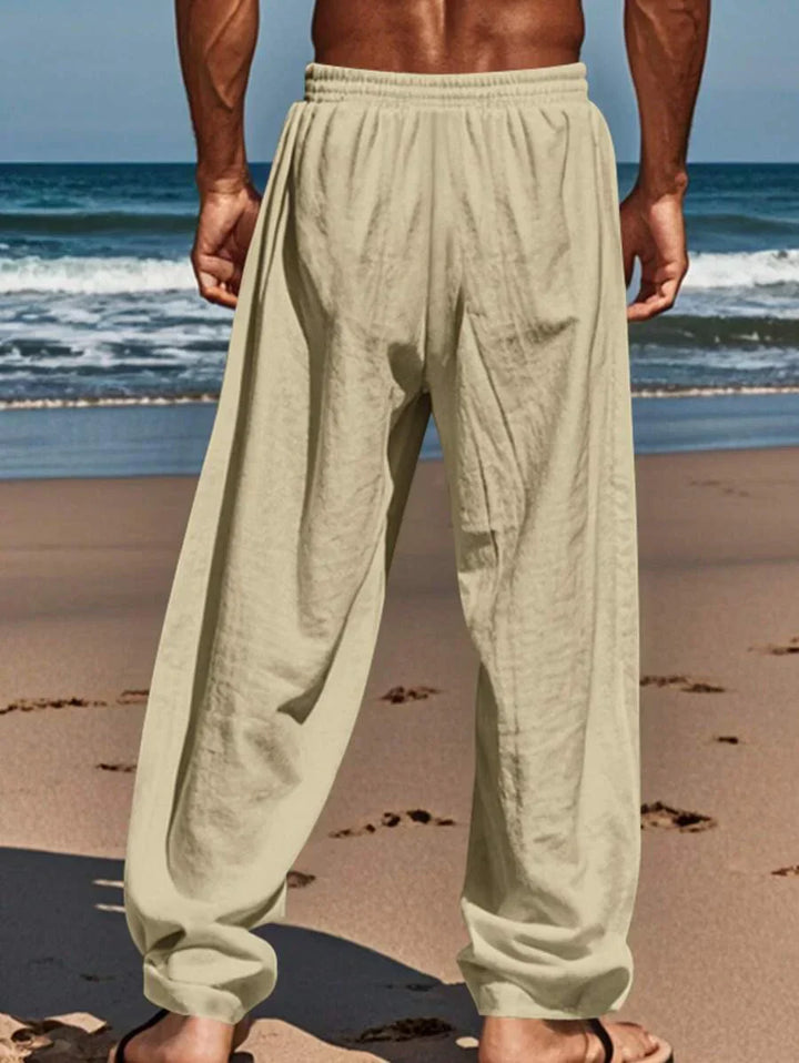 MAISON LUMIÈRE | PANTALON LÉGER EN LIN AVEC CORDON