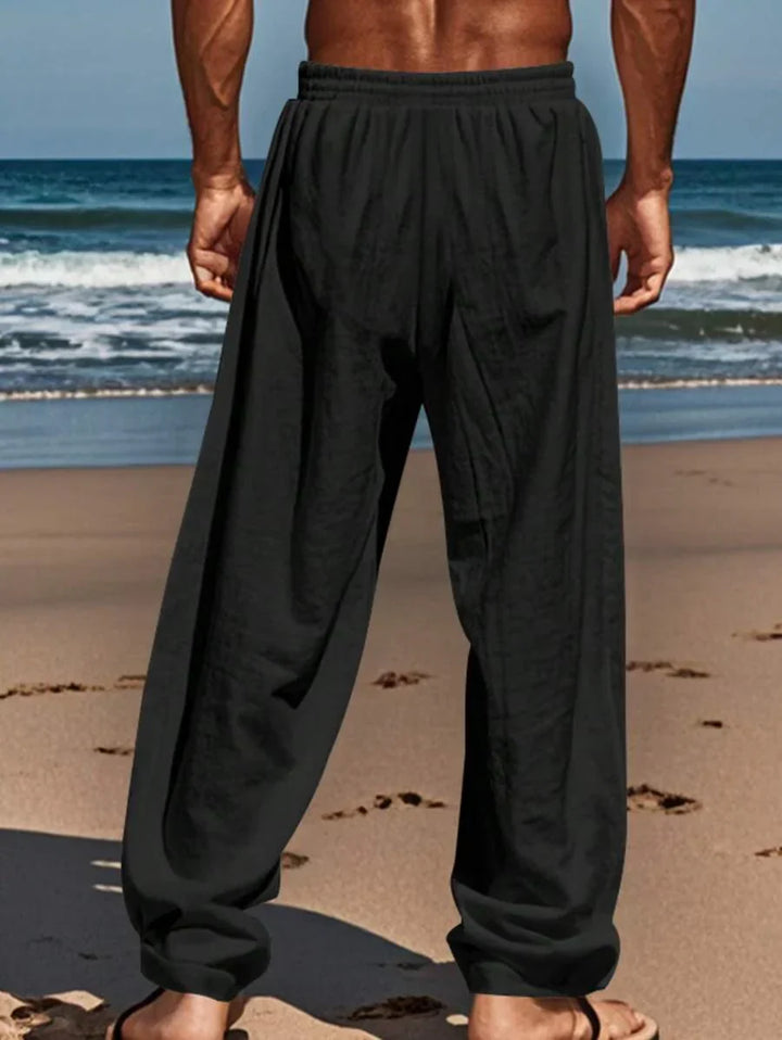 MAISON LUMIÈRE | PANTALON LÉGER EN LIN AVEC CORDON