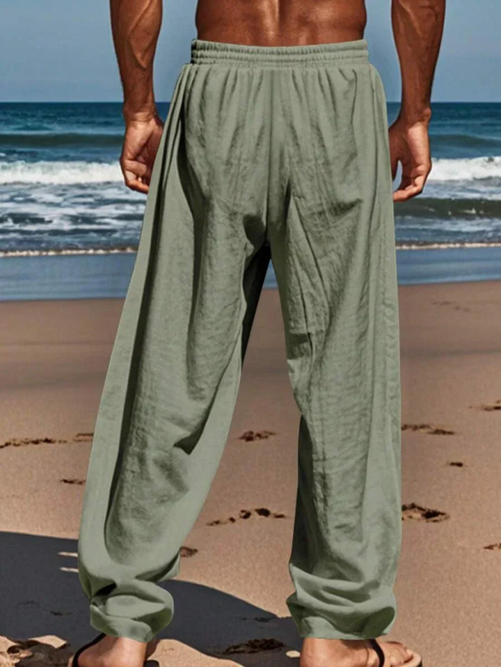 MAISON LUMIÈRE | PANTALON LÉGER EN LIN AVEC CORDON