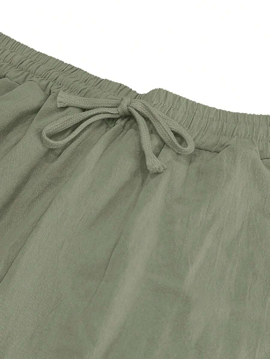 MAISON LUMIÈRE | PANTALON LÉGER EN LIN AVEC CORDON