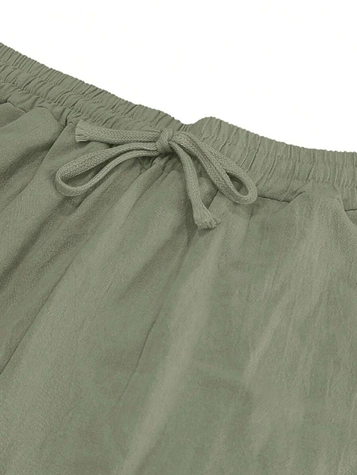 MAISON LUMIÈRE | PANTALON LÉGER EN LIN AVEC CORDON