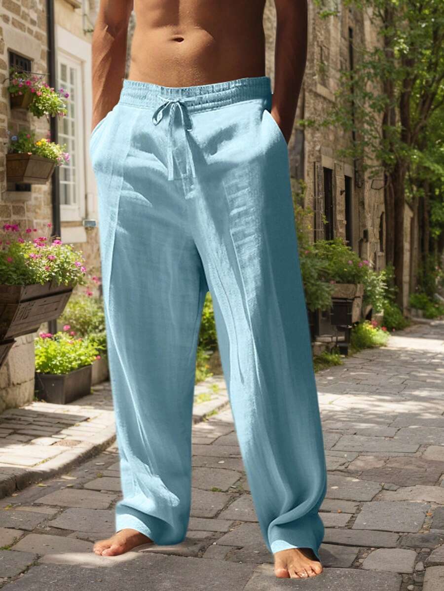 MAISON LUMIÈRE | PANTALON LÉGER EN LIN AVEC CORDON