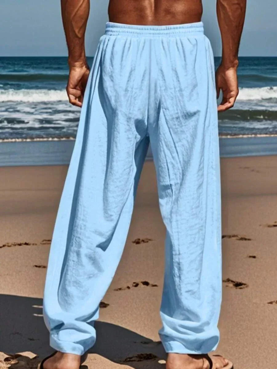 MAISON LUMIÈRE | PANTALON LÉGER EN LIN AVEC CORDON