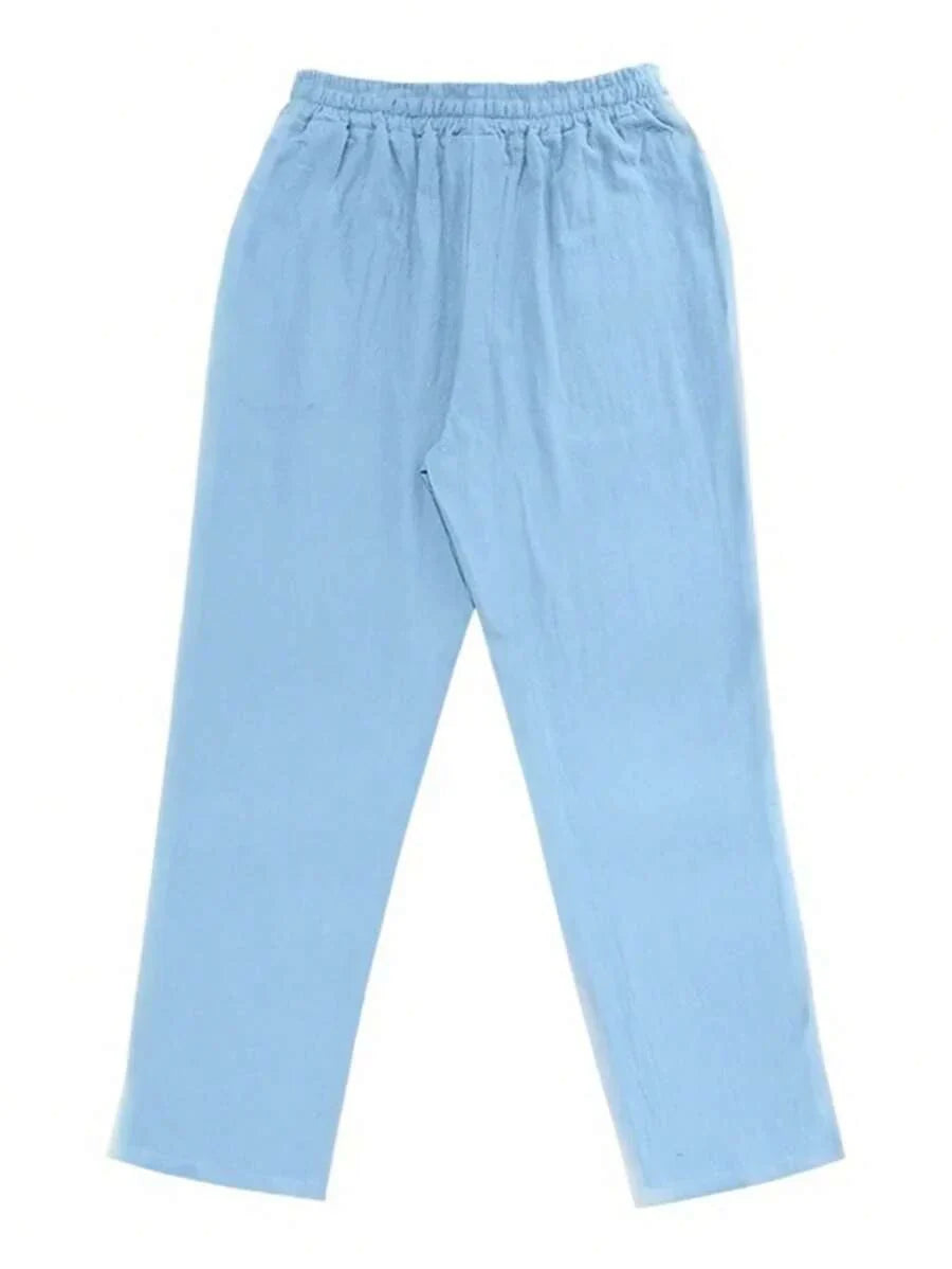 MAISON LUMIÈRE | PANTALON LÉGER EN LIN AVEC CORDON