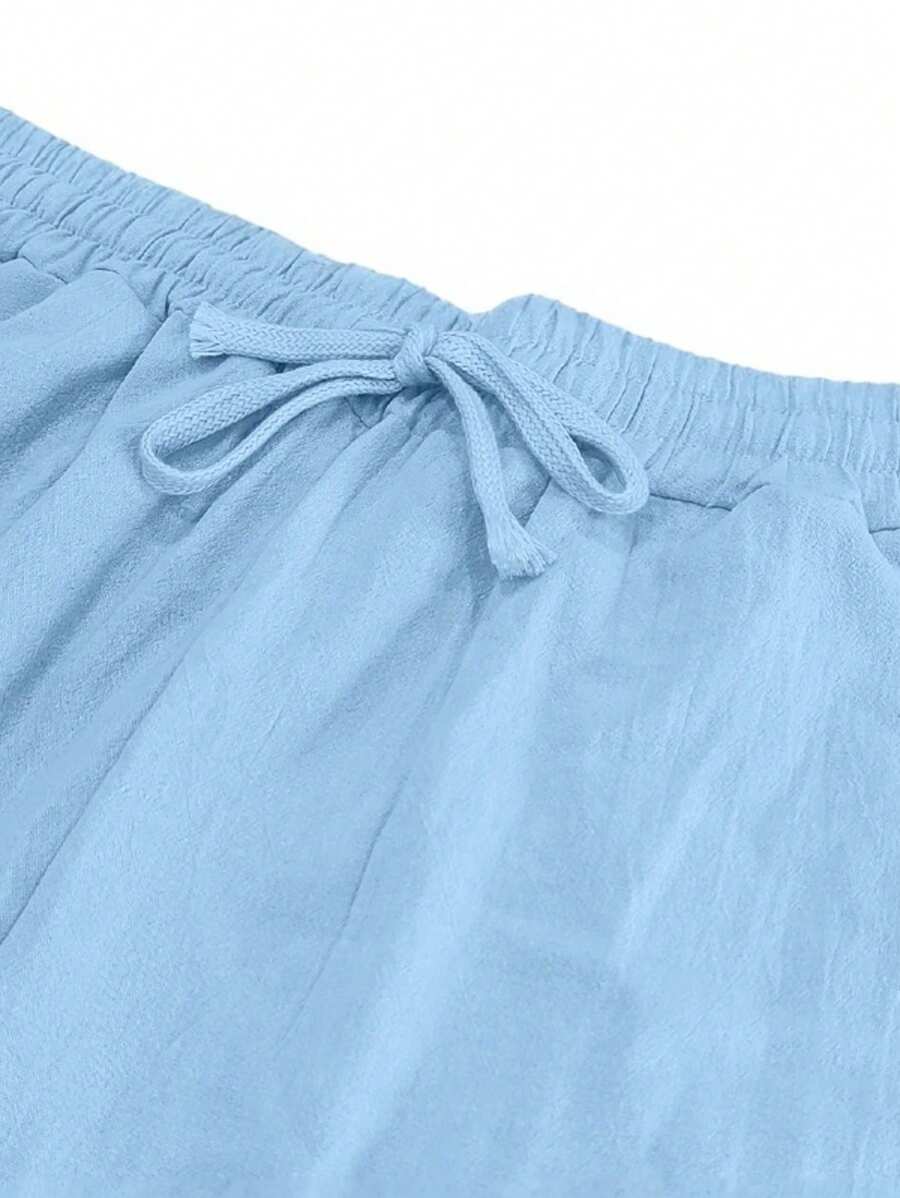 MAISON LUMIÈRE | PANTALON LÉGER EN LIN AVEC CORDON