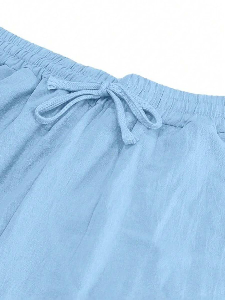 MAISON LUMIÈRE | PANTALON LÉGER EN LIN AVEC CORDON