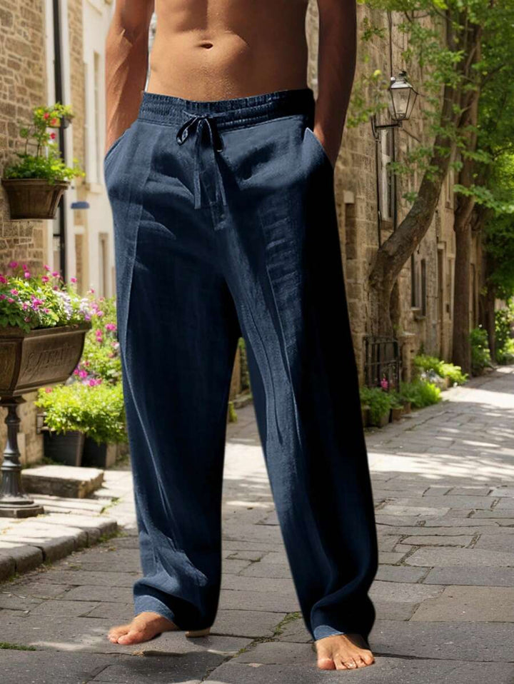 MAISON LUMIÈRE | PANTALON LÉGER EN LIN AVEC CORDON