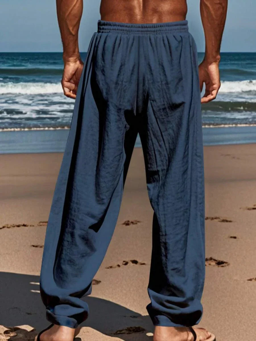 MAISON LUMIÈRE | PANTALON LÉGER EN LIN AVEC CORDON