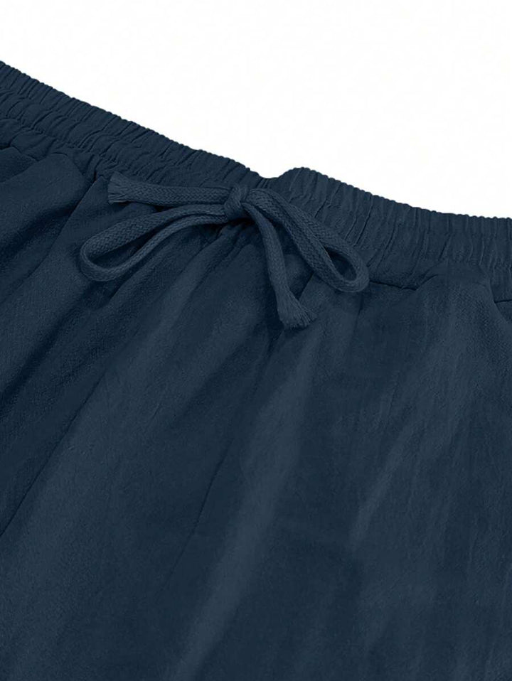 MAISON LUMIÈRE | PANTALON LÉGER EN LIN AVEC CORDON
