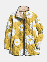 MAISON LUMIÈRE | Veste Matelassée aux Marguerites Élise