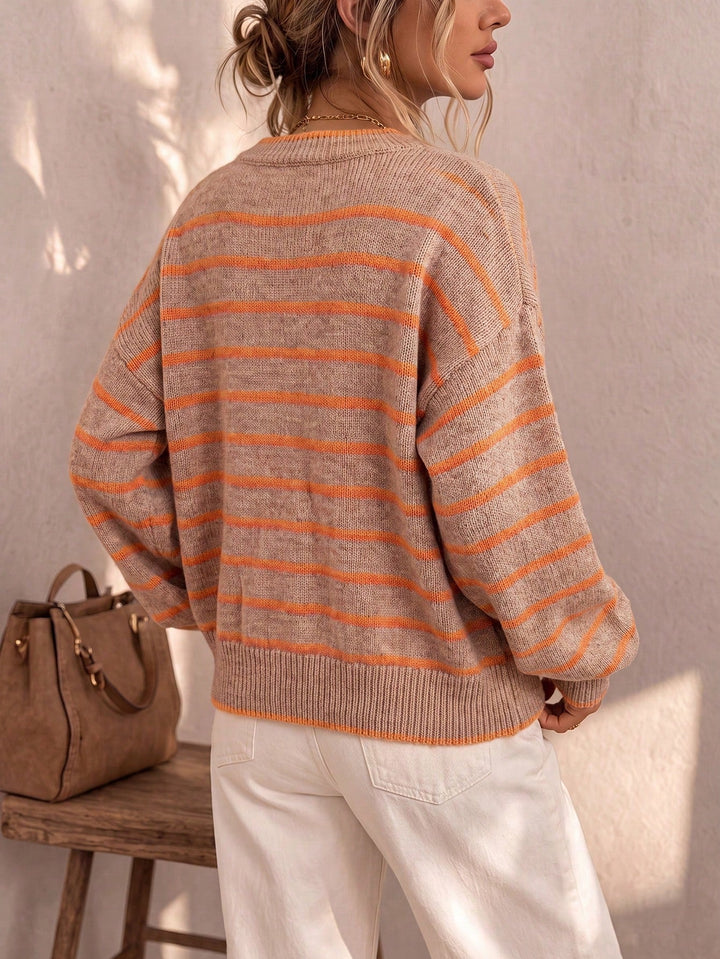 Mabel | Cardigan en maille rayé