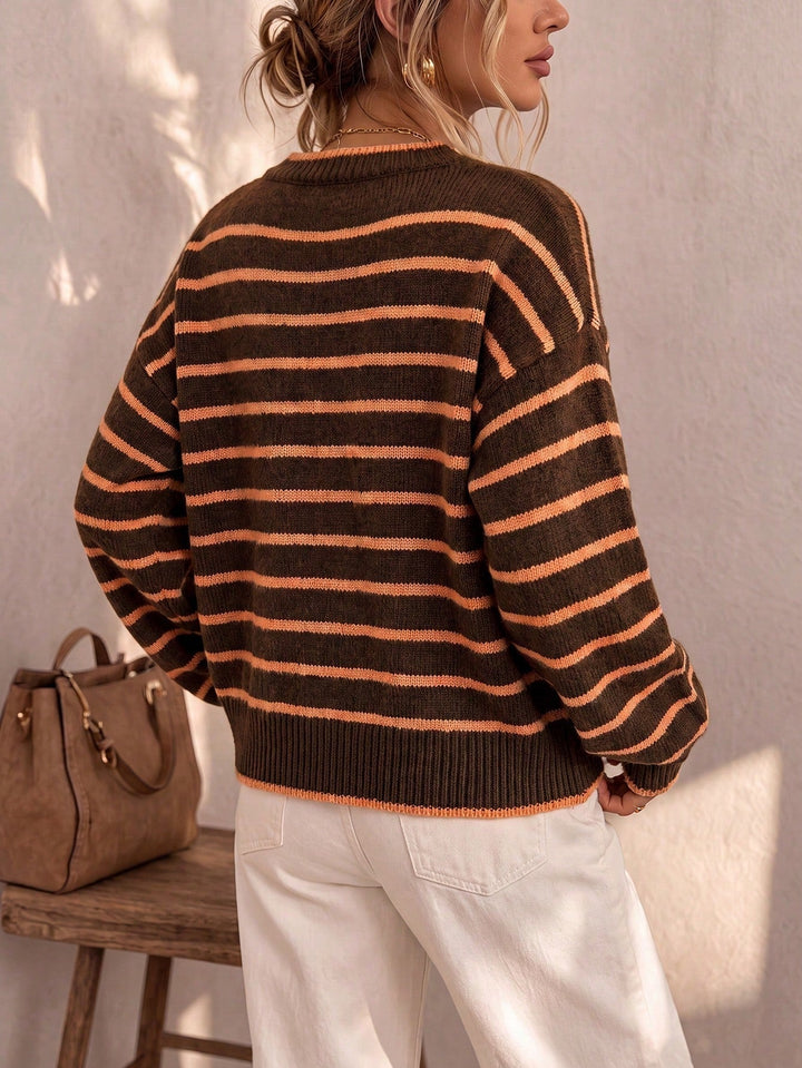 Mabel | Cardigan en maille rayé