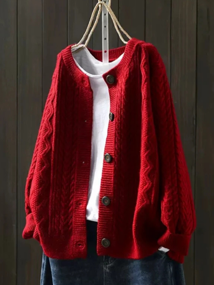 MAISON LUMIÈRE | Cardigan Torsades Col Rond Sophie