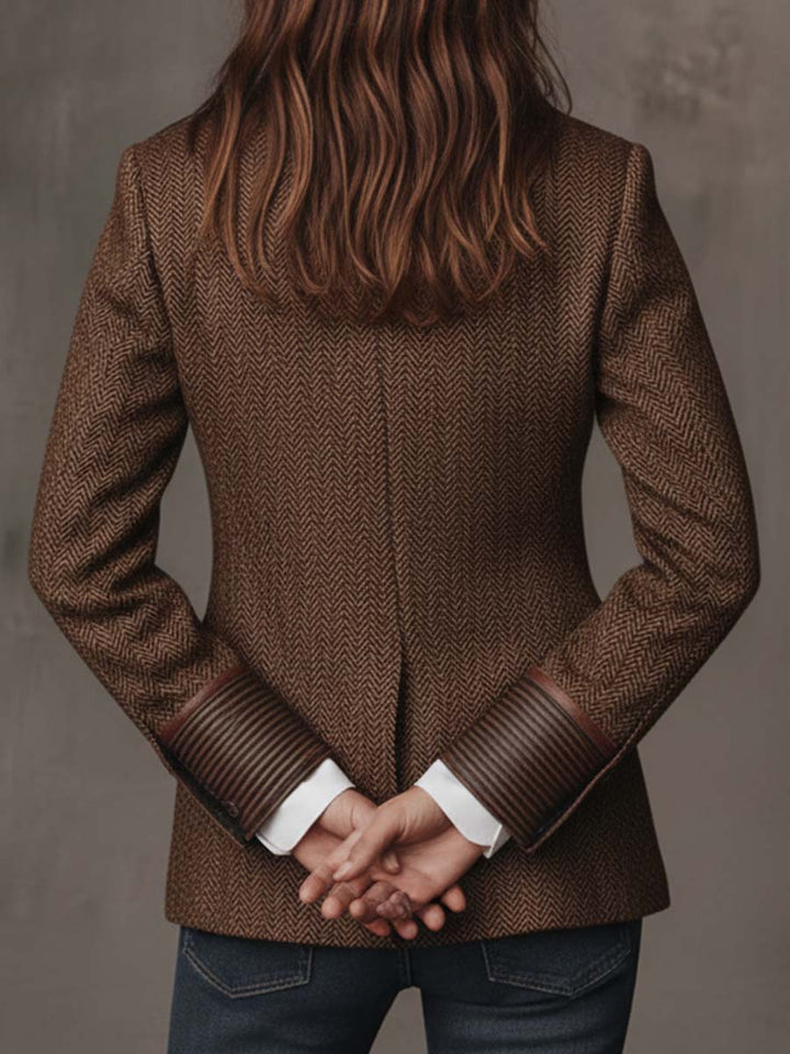 Theodora | Blazer en tissu à chevrons