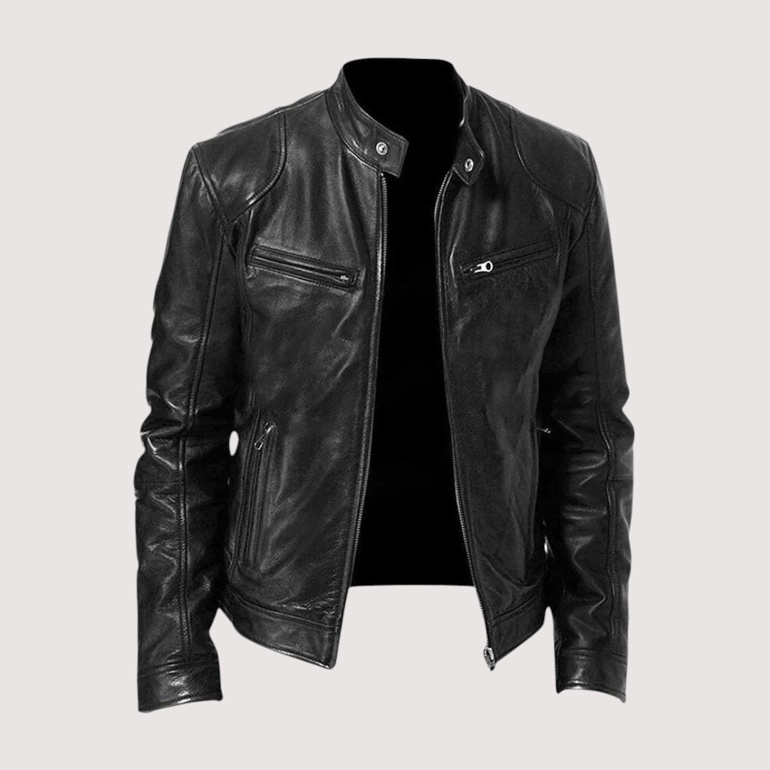 MAISON LUMIÈRE | VESTE EN CUIR HAUT DE GAMME ÉLÉGANTE POUR HOMME