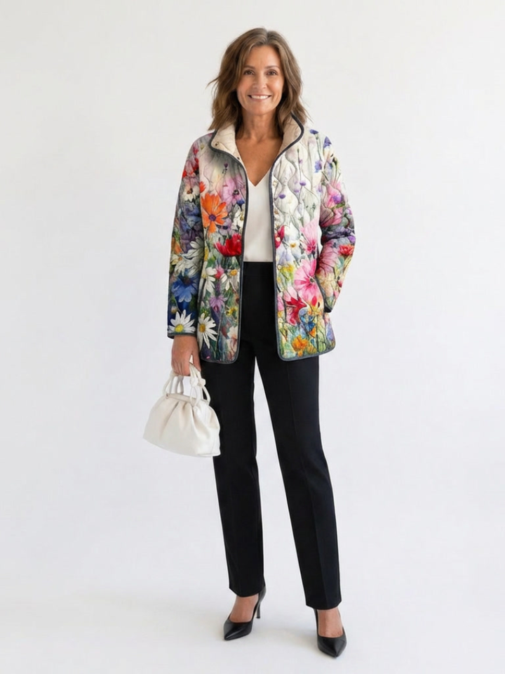 MAISON LUMIÈRE | Veste Matelassée Fleurs des Champs Manon
