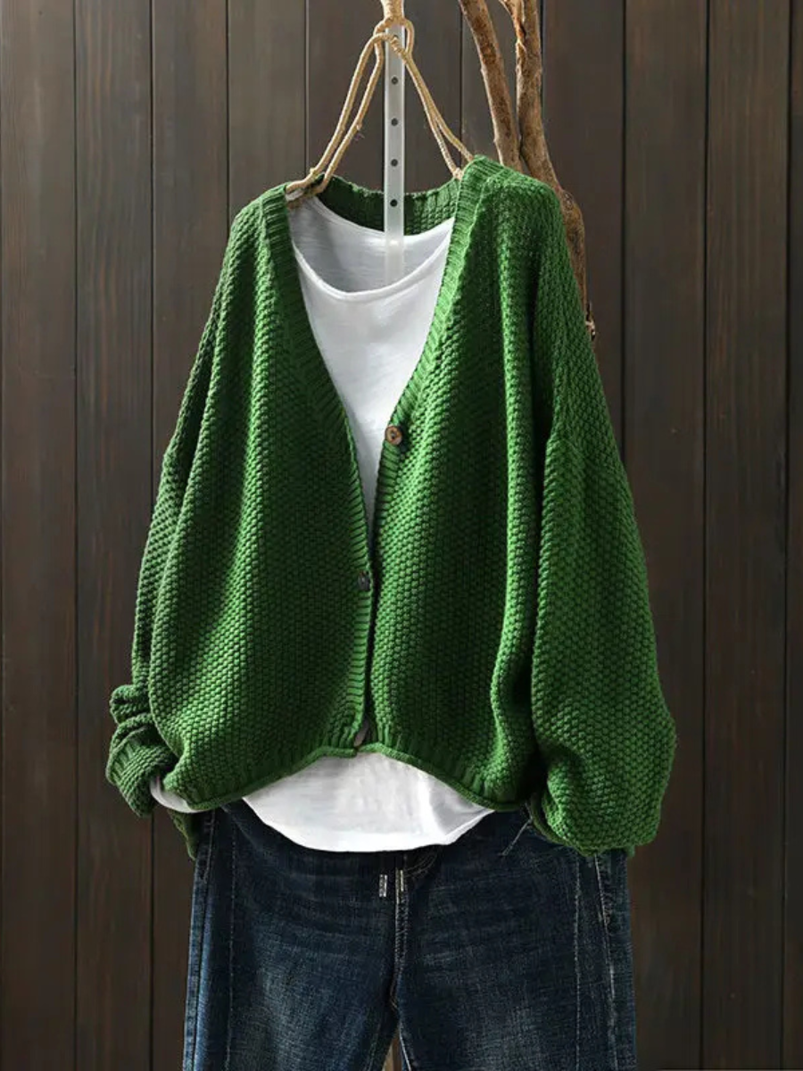 MAISON LUMIÈRE | Cardigan Maille Épaisse Col V Élina