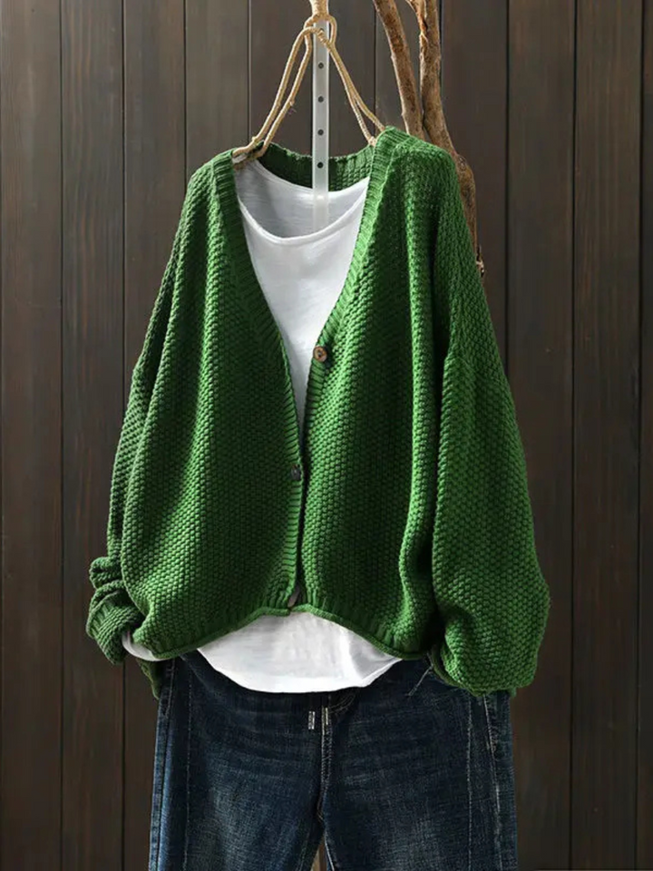 MAISON LUMIÈRE | Cardigan Maille Épaisse Col V Élina