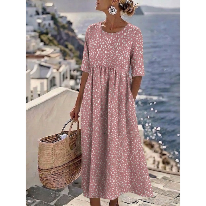 Tess™ | Robe midi élégante avec un design qui met le ventre en valeur