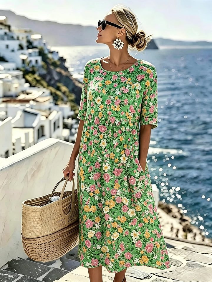 Charlotte™ - Robe midi d'été élégante à fleurs