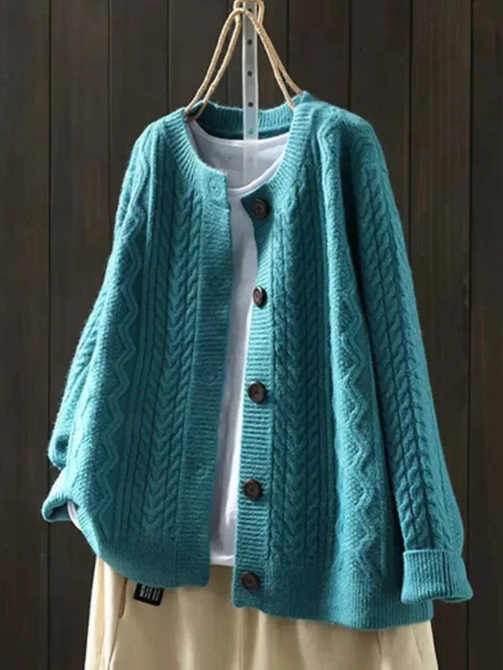 MAISON LUMIÈRE | Cardigan Torsades Col Rond Sophie