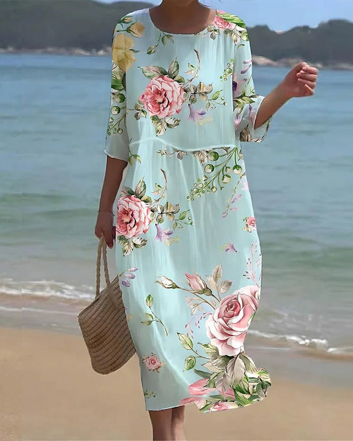 Keely | Robe à fleurs du coucher de soleil