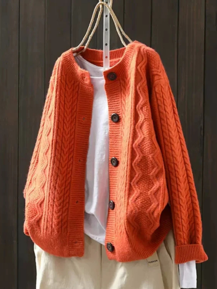 MAISON LUMIÈRE | Cardigan Torsades Col Rond Sophie