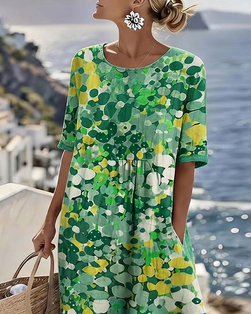 Elena™ - Robe midi d'été élégante à fleurs