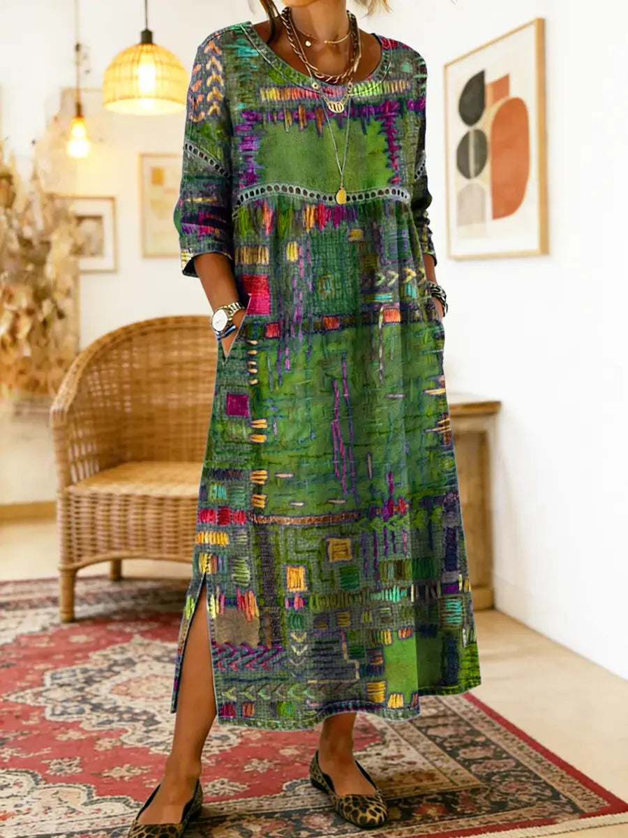 Eliana | Robe midi imprimée