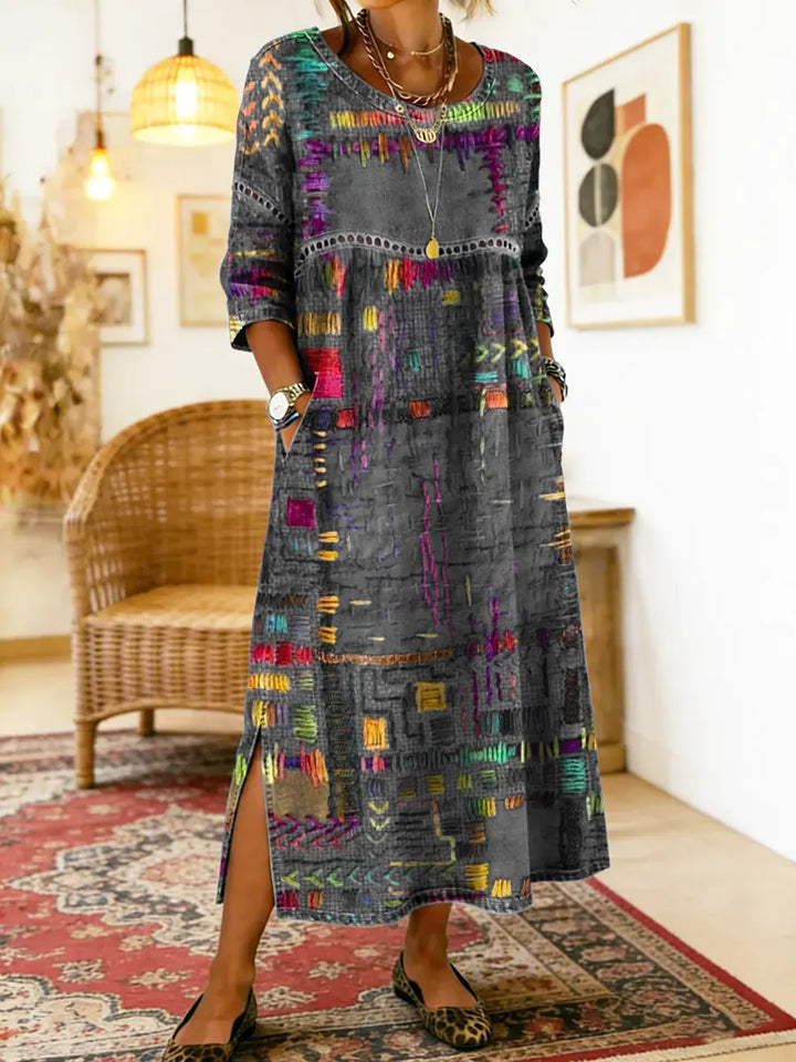Eliana | Robe midi imprimée