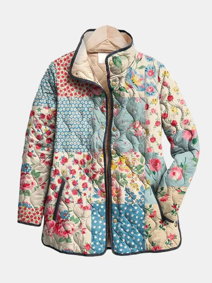 MAISON LUMIÈRE | Veste Matelassée Patchwork Fleuri Chloé