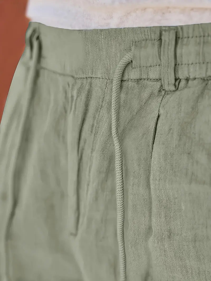 MAISON LUMIÈRE | PANTALONS LARGES EN LIN AVEC CORDON